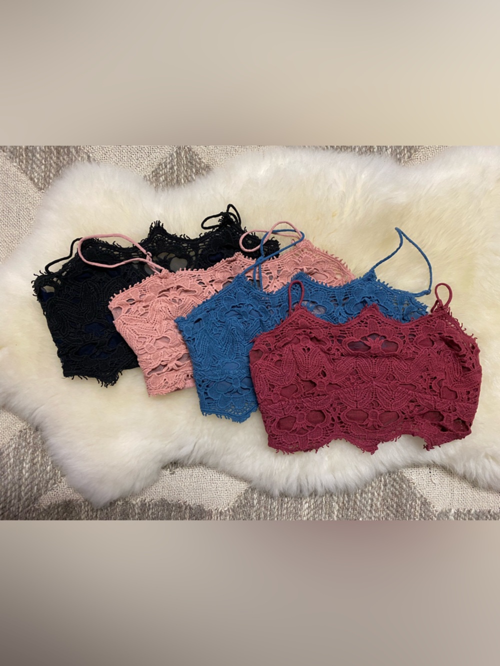 Free People One Athena Bralettes Lot of 4